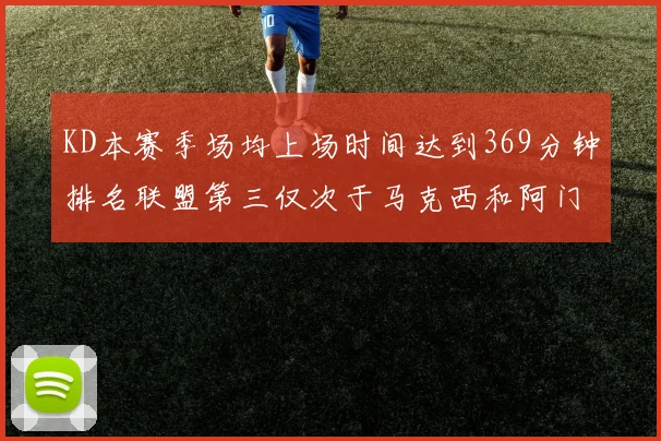 KD本赛季场均上场时间达到369分钟排名联盟第三仅次于马克西和阿门